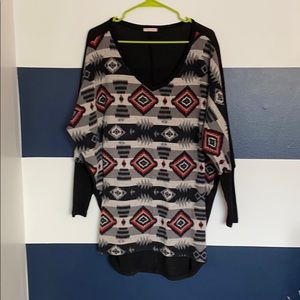 Long sleeve tunic sweater